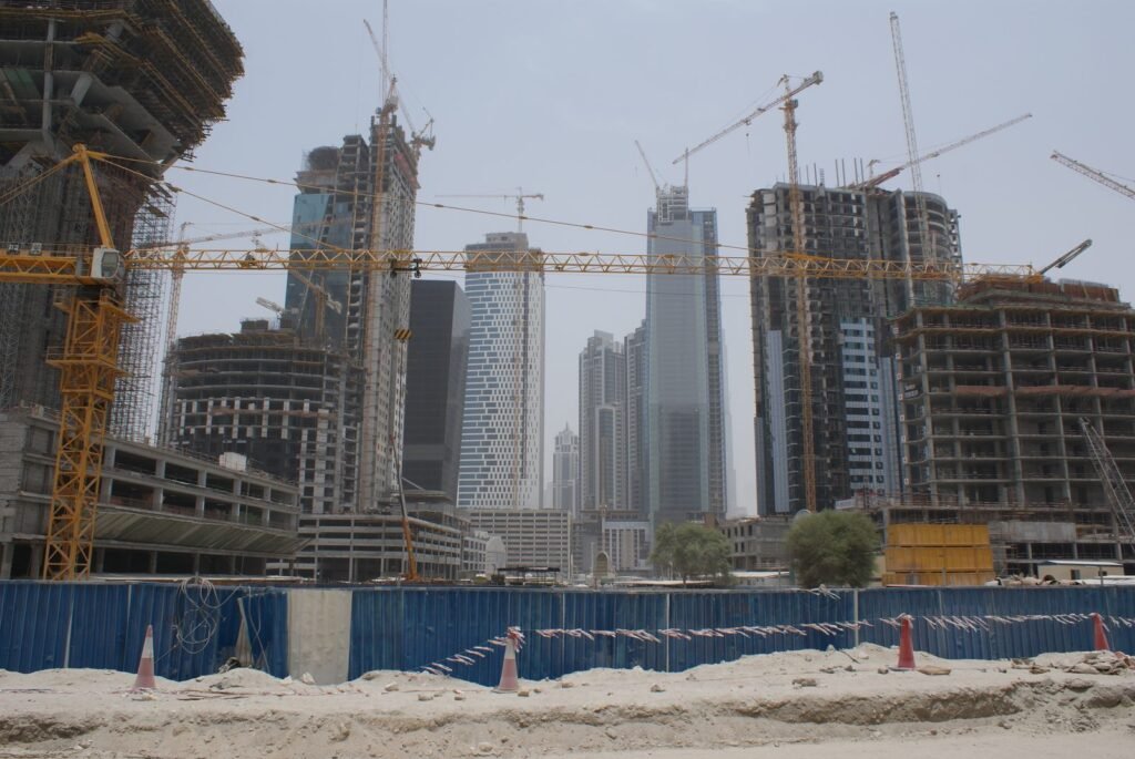 Business Bay office towers in Dubai, the mainland commercial district where MoHRE work permit quotas apply