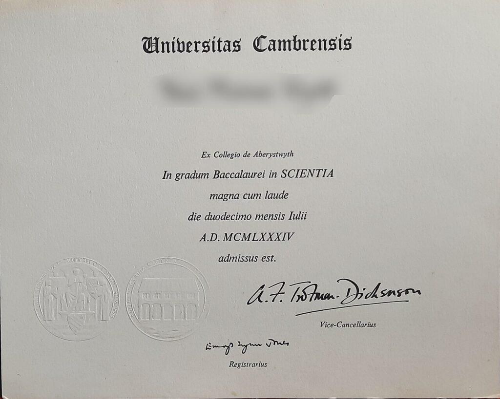 Degree certificate prepared for attestation for a UAE visa application