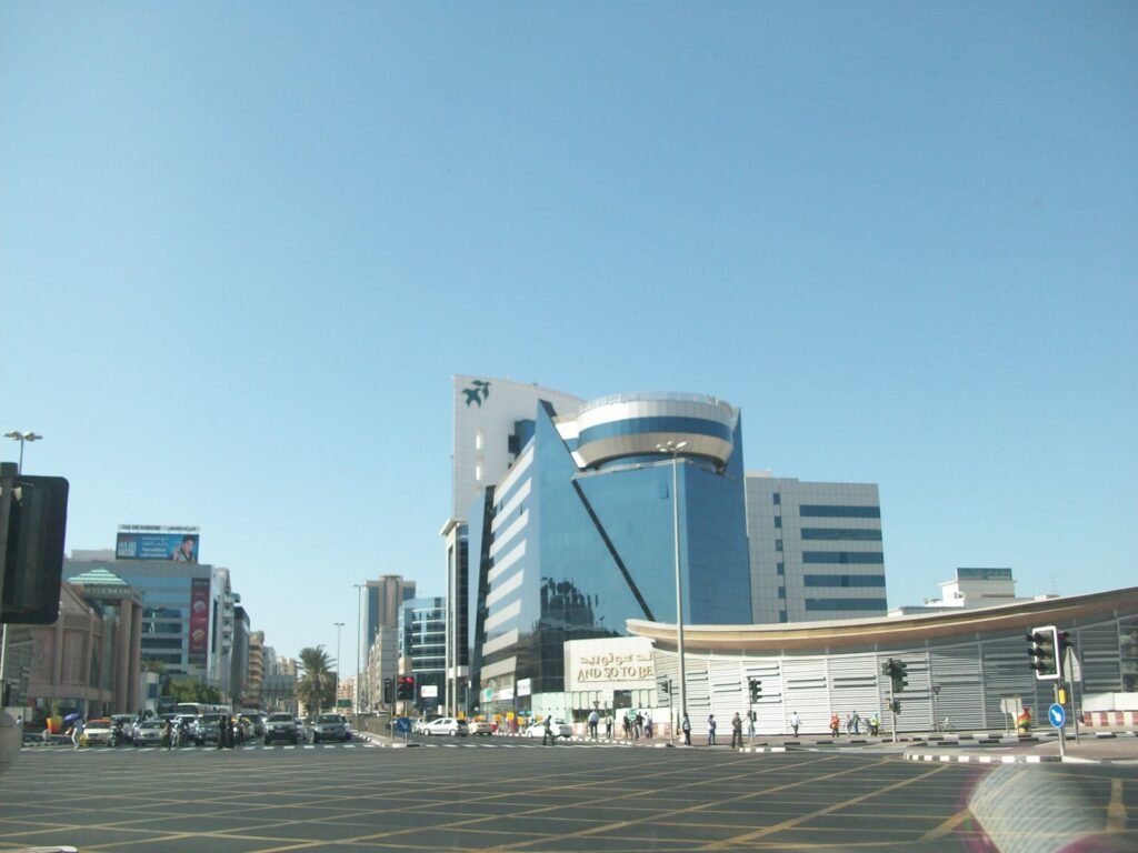 Banks Street in Dubai, where several UAE bank branches handle corporate account applications