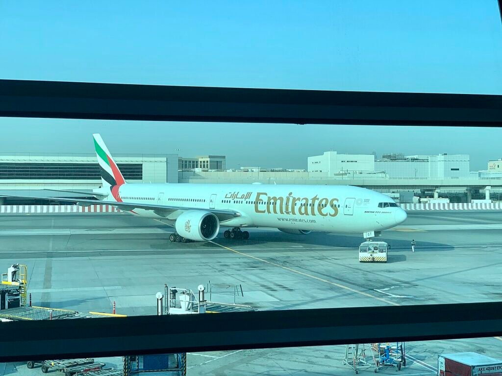 Passport control hall at Dubai International Airport Terminal 3, where UAE residents returning after six months abroad are processed