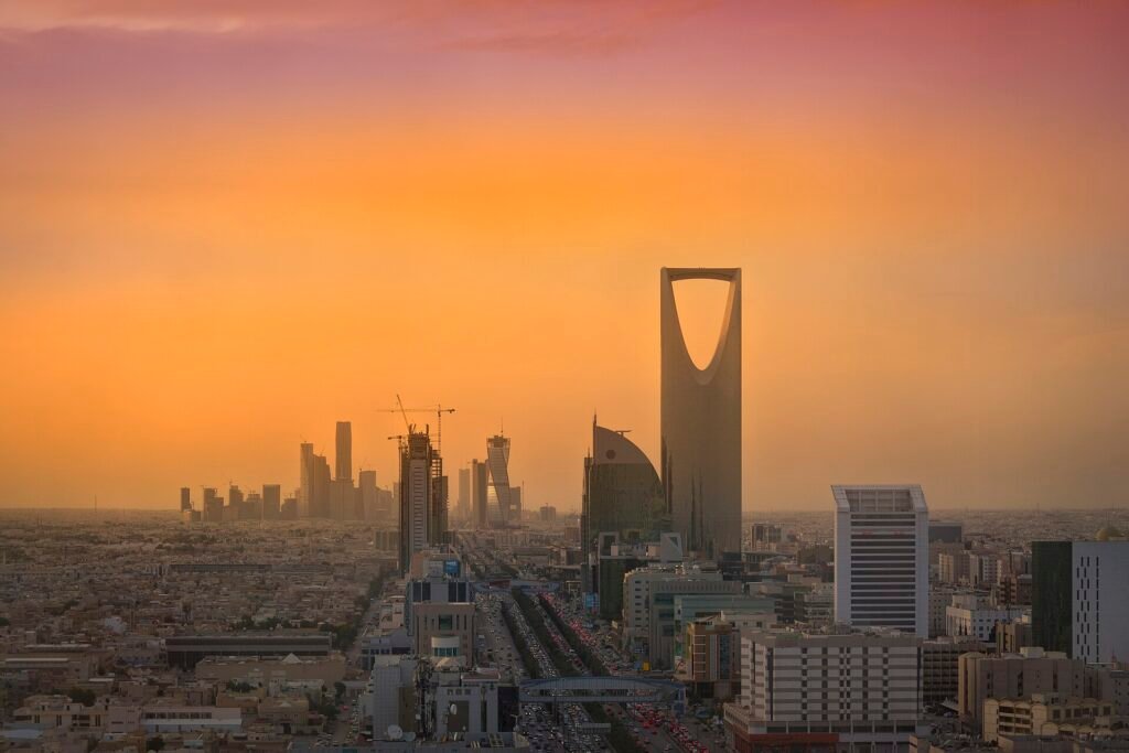 Riyadh skyline showing King Abdullah Financial District - UAE free zone setup guide for Saudi nationals 2026