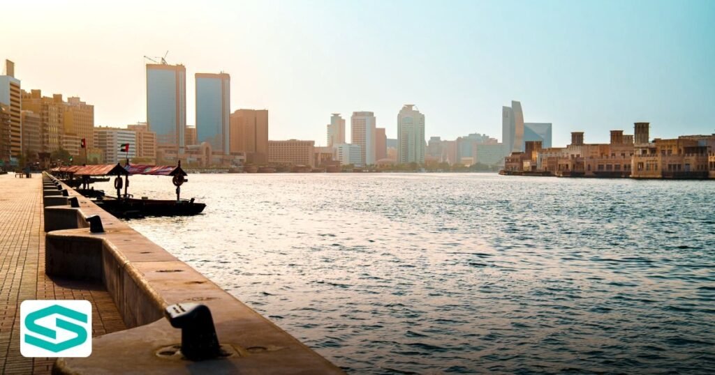 Choosing the Right UAE Free Zone for Your Renewable Energy Startup in 2026 - view of with skyline and promenade in daylight