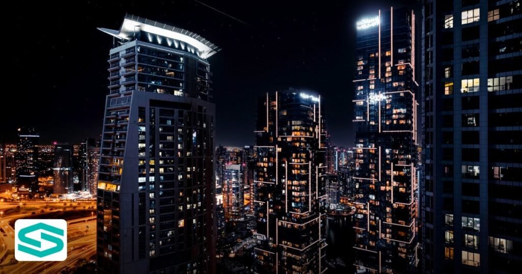 Mainland vs Free Zone vs Offshore UAE: Which Setup Suits You? - stunning view of modern skyline at night with illuminated